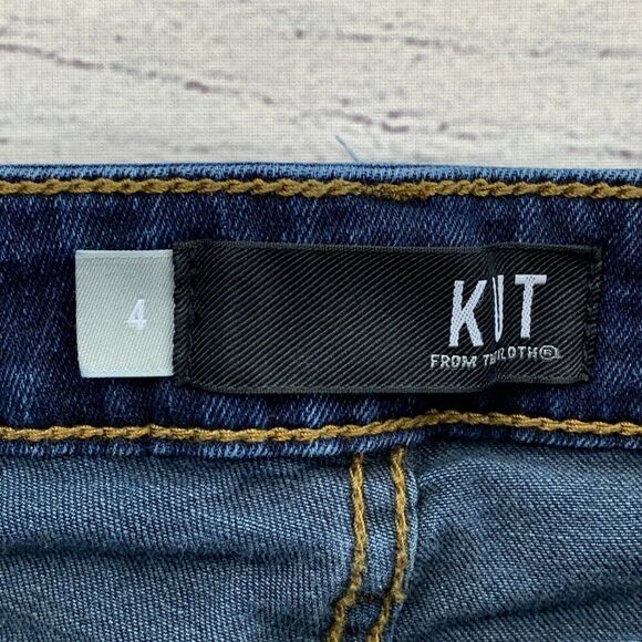 Kut from the Kloth Jeans sz 4 Donna Fab Ab Skinny Dark Wash Inseam 28" - Picture 7 of 9